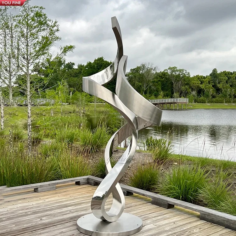 Modern Outdoor Art Decorative Stainless Steel Abstract Statue