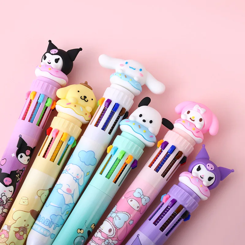 Top Selling Pressing Neutral Pen Cute Pochia Signature Pen Sets HK Ballpoint 0.7mm Colored Pen Kids Students Sanri Stationary