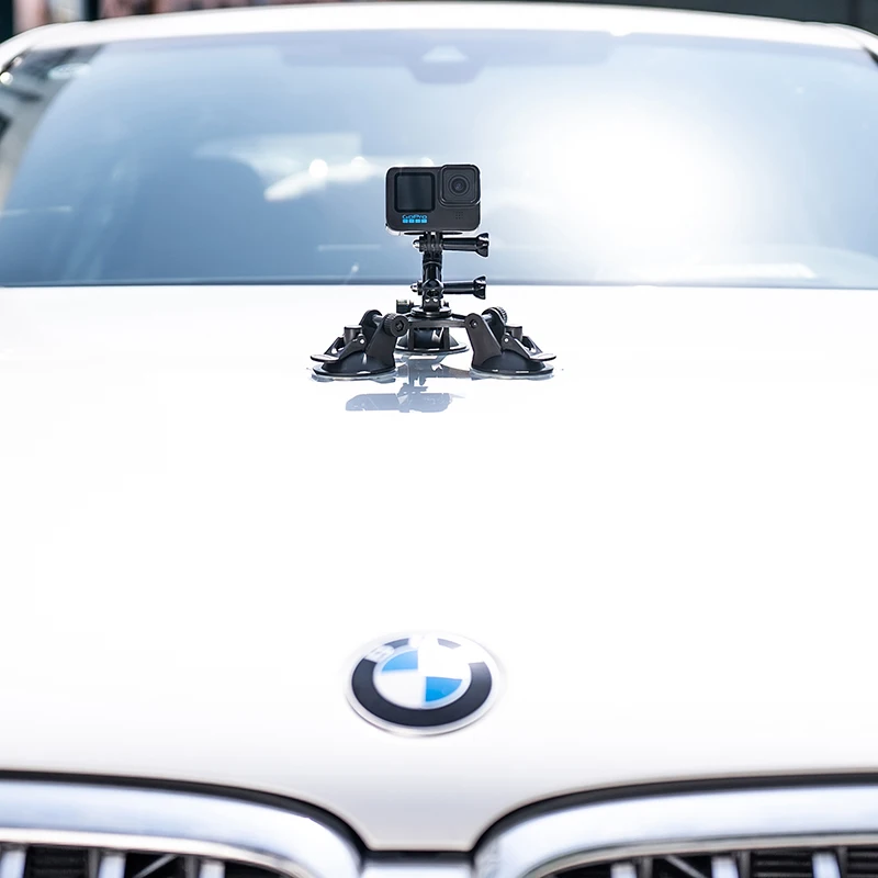 STARTRC Three-arm Triple Vacuum Suction Cup Camera Holder Mount for DJI Osmo Pocket 2 Insta360 OneX Action Cameras Accessories