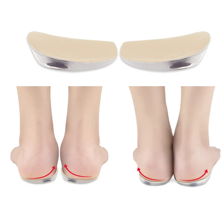  Insoles Gel Heel Shoe Arch Support For Shoes Pad Orthotic Cushion Foot Silicone Height Shock High Pads Toe Pu Correction