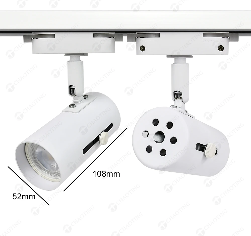 Hot Sale Indoor 2 3 4 Wire Track Lamp Adjustable Rail And Ceiling Spotlight Mr16 Gu5.3 Gu10 Spot Led Track Light Fixture Housing