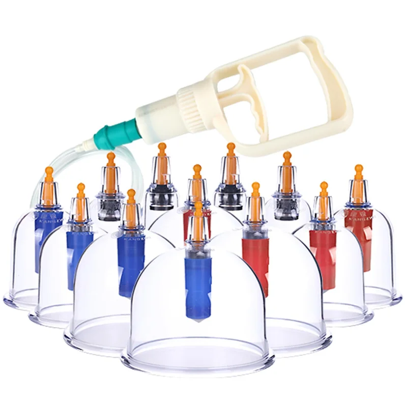 Traditional Chinese Medicine Factory Price Hijama Cupping 12pcs Vacuum Suction Machine Cupping Therapy
