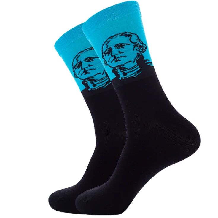 Высококачественные мужские и женские носки с изображением знаменитого рисунка длиной до середины икры крутые сумасшедшие уникальные