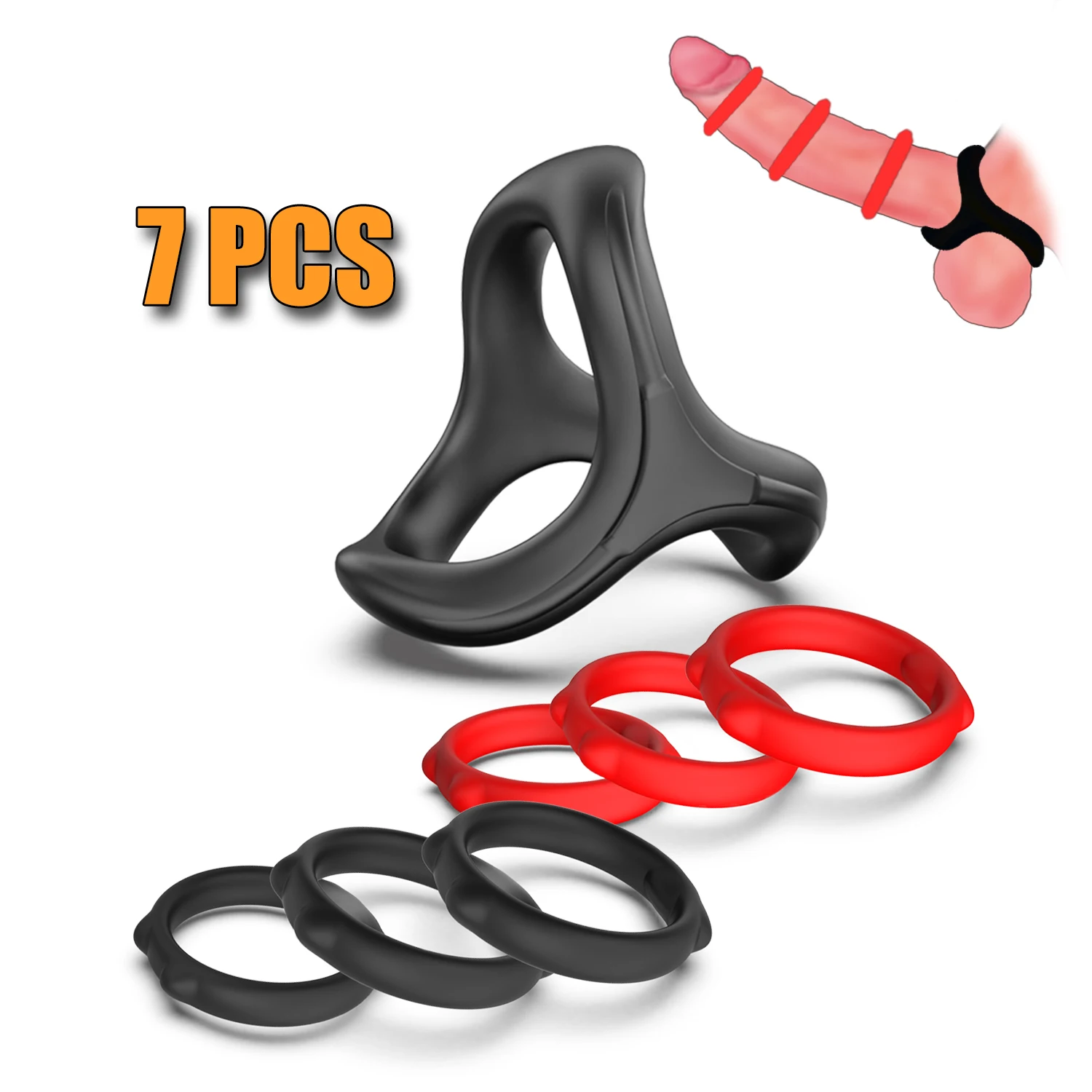 Silicone cock rings Time Delay stretchy Enlargement Delayed cock condom ring penis rings sex toys for men condom