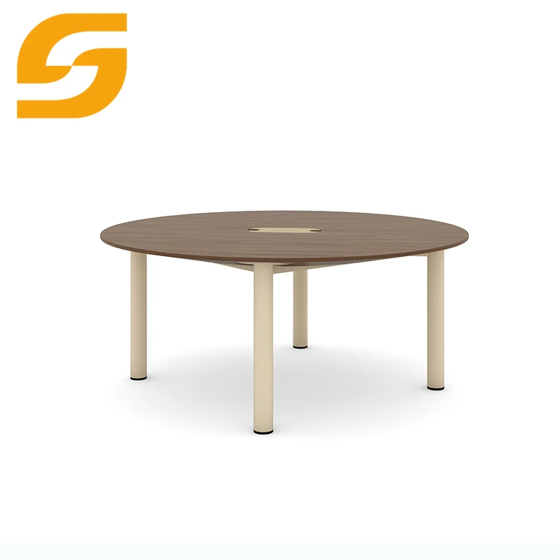 Ergonomic Stainless Steel Base Legs Assembly Wooden Top Table Office Studying Reception Executive Desk