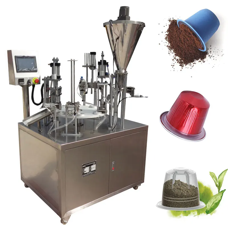 Rotary Coffee Filling Machine Automatic Nespresso Cup Filling and Sealing Machine