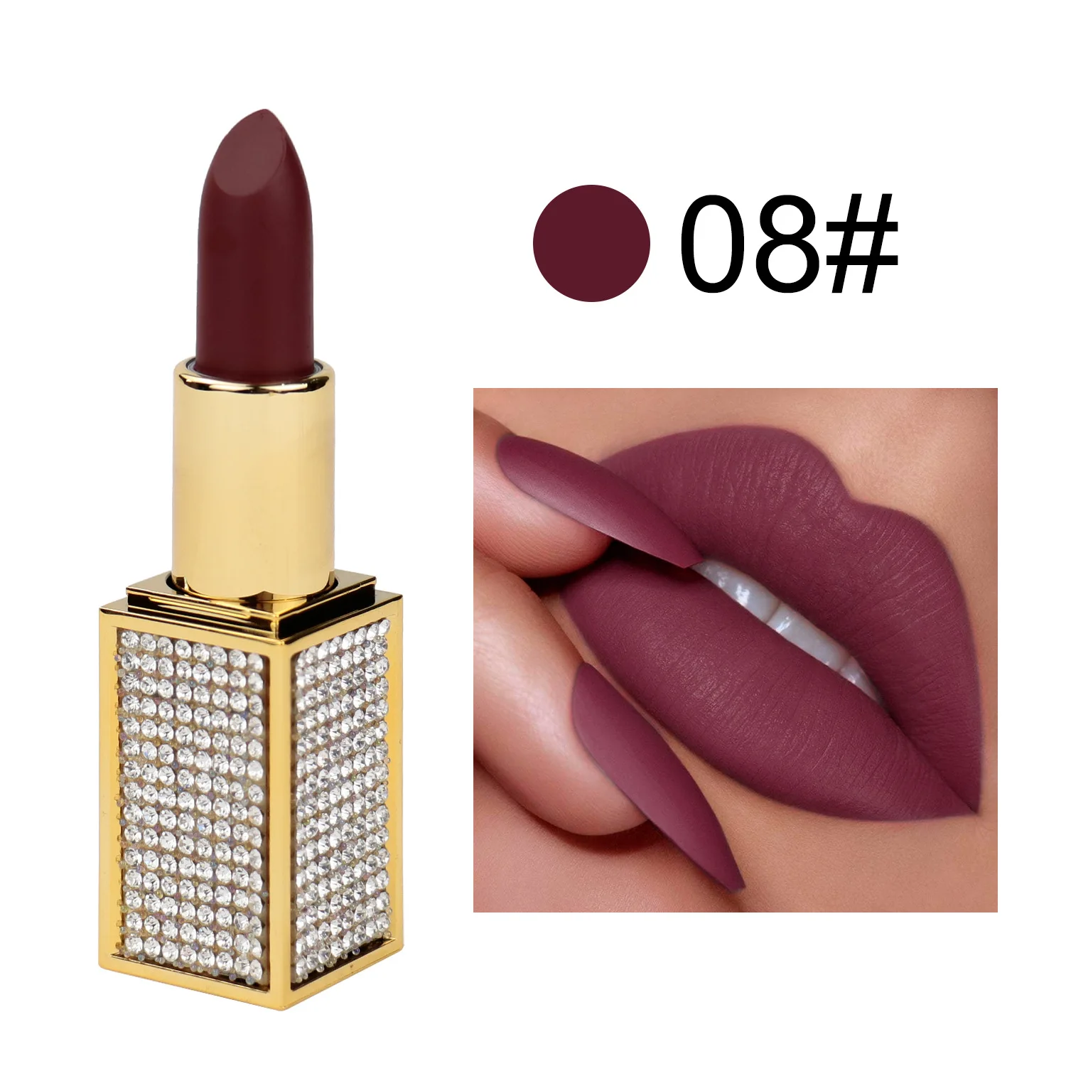 Diamond velvet crea tu propio pintalabios custom lippenstift vegan private label waterproof make your own nude matte lipstick