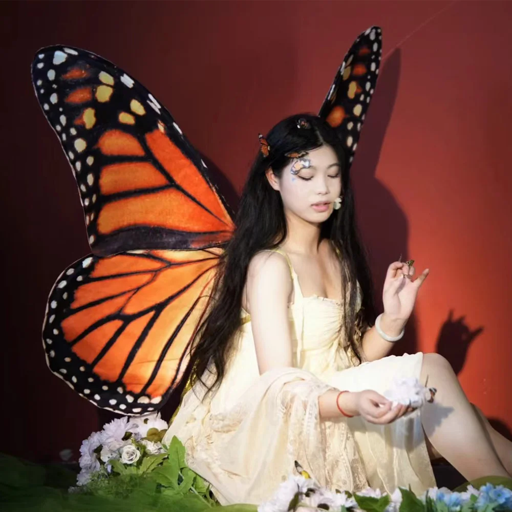 Wholesale customized  giant large adult butterfly wings fabric butterfly wings costume decoration