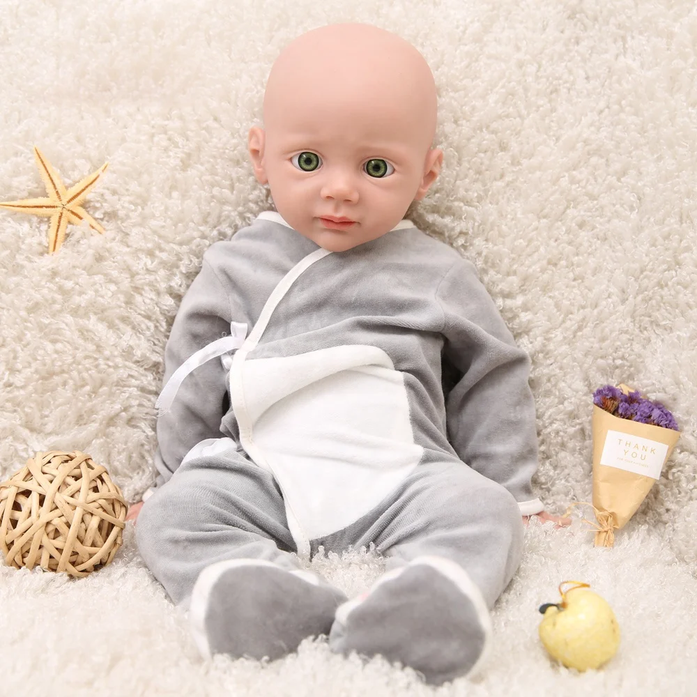 22 inch Full Silicone Reborn Baby Lovely Dolls Good Playmate for Kids