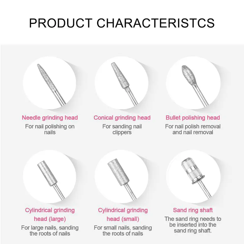 Wholesale Factory Price Nail tools mini electric nail sander usb portable pen electric nail grinding to remove dead leather case