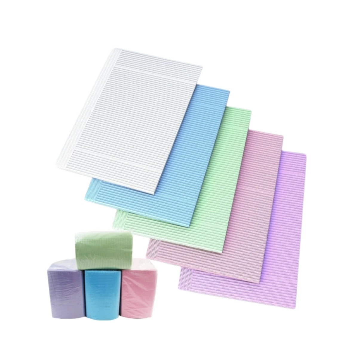 125PCS Disposable Dental Materials Dental disposable scarf Oral bibs Medical protective laminating paper
