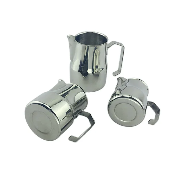 custom logo espresso tools special shape silver milk foaming jug Coffee Barista Frother Milk Pitcher Jug