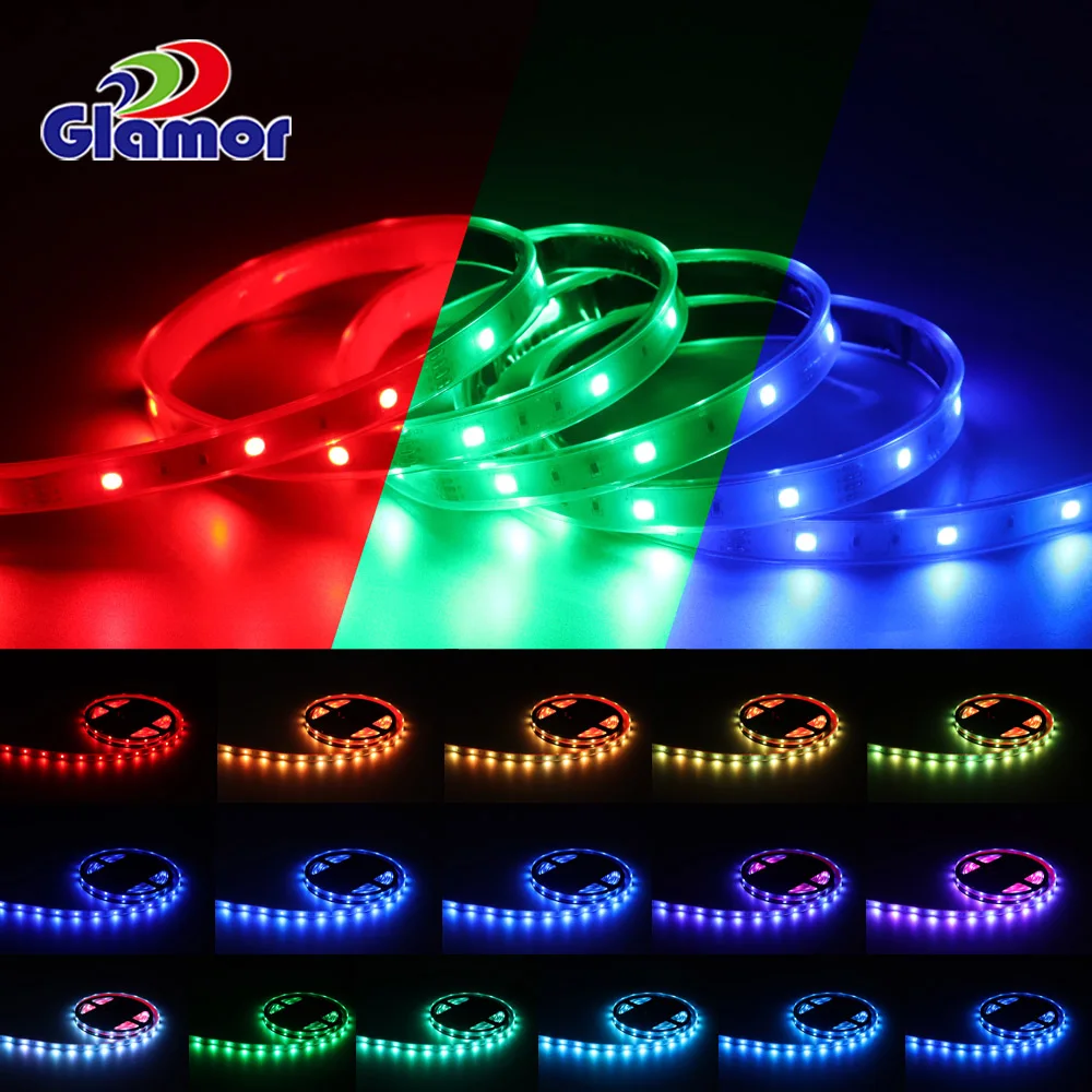outdoor RGB 12V 24V IP68 IP65 cold white warm white remote control flexible silicone tube led strip for decoration  boat car