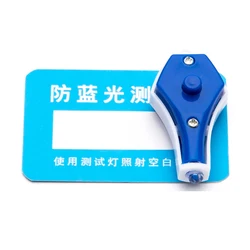Ready to Ship Anti Blue Light blocking Tester Blue Ray Blocker Testing Card and Lamp Pen