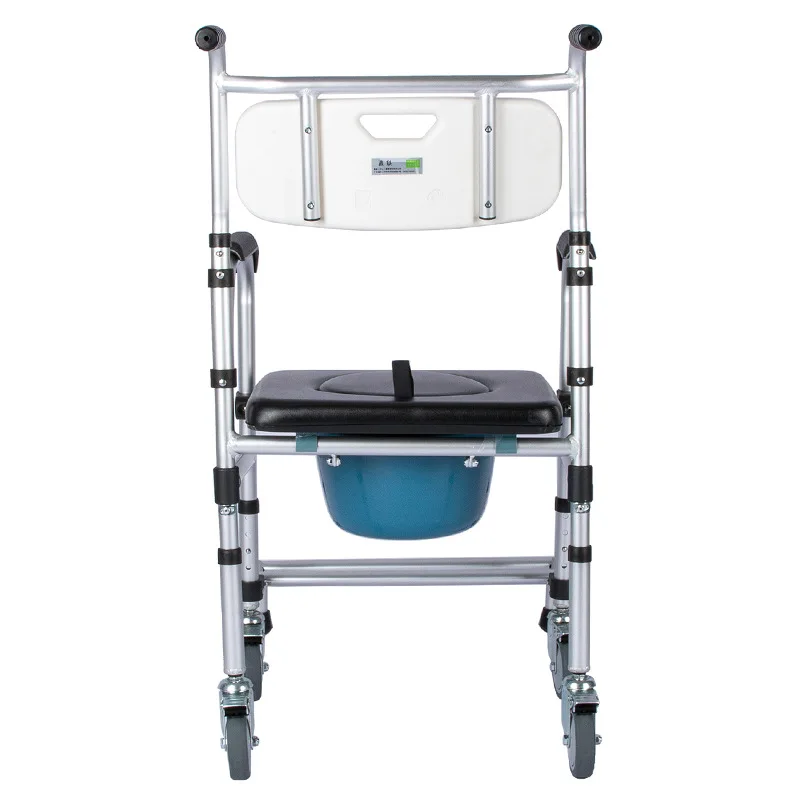 Modern light weight transport wheelchair with toilet commode chair with wheels