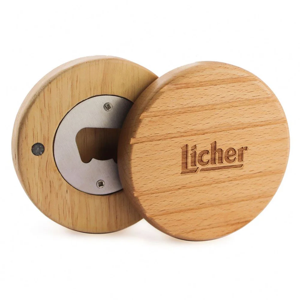 Manufacturer Wholesale Cheap Little Wooden Box Opener No Minimum Custom Round Wooden Bottle Opener
