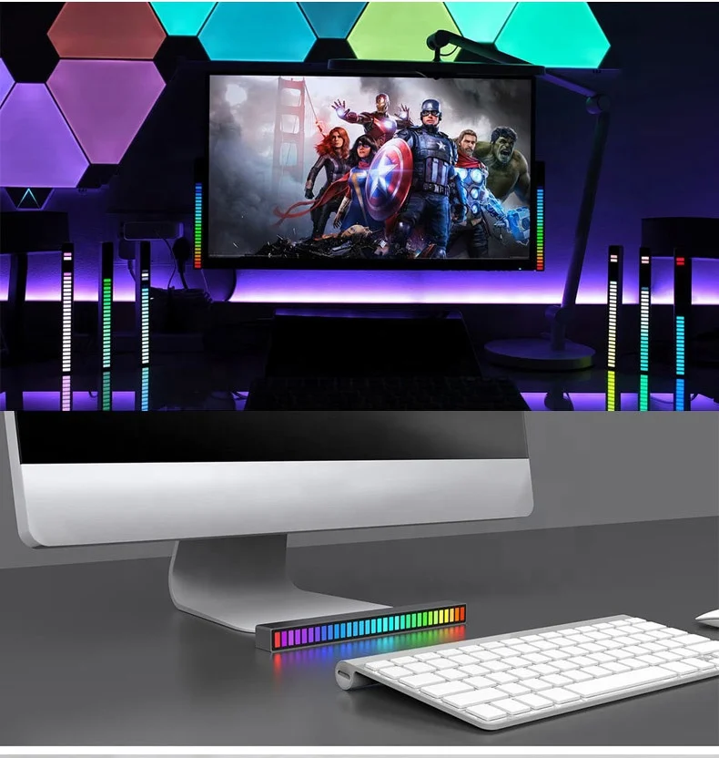 
2021 Atmosphere Light Sound Control Pickup Rhythm Light Dazzle Color Car Table Top Reform LED Color Light 