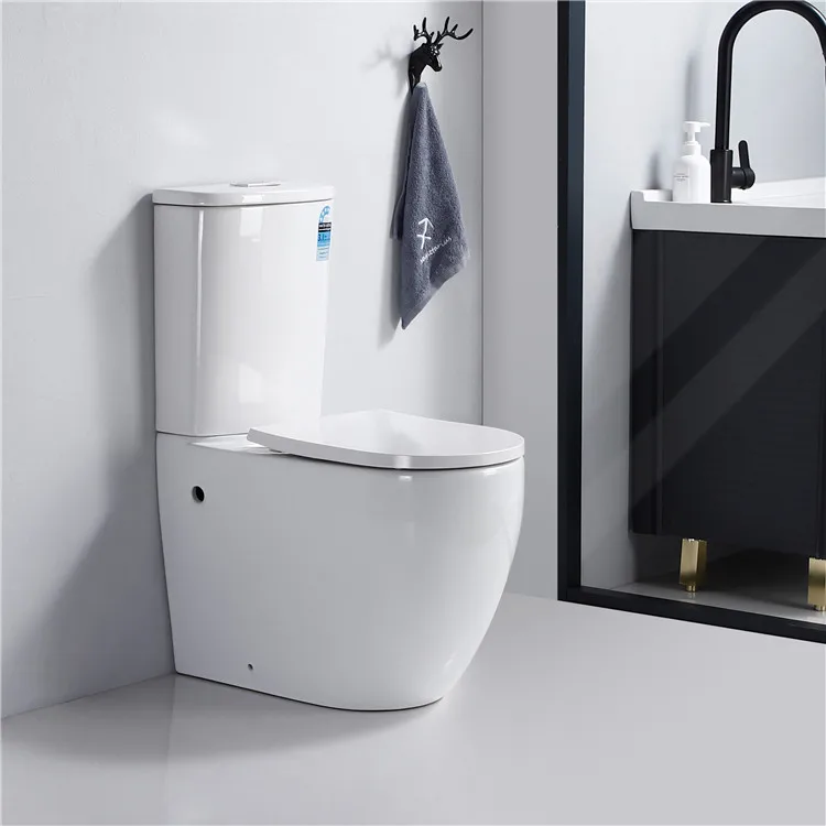 Hot Sale Australian Standard Wholesale Bathroom WC Ceramic Floor Toilet Bathroom Two Piece Toilet