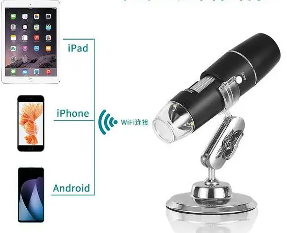 NP-WF1000 WIFI  Digital Microscope 1000Xwith 8 LEDS Compatible with Ipad ,Android and Iphone