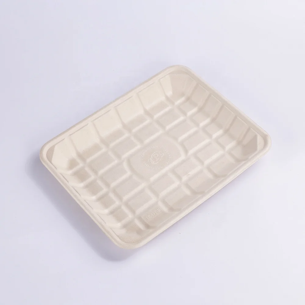 Мякоть сахарного тростника 14D поднос для мяса и грибов