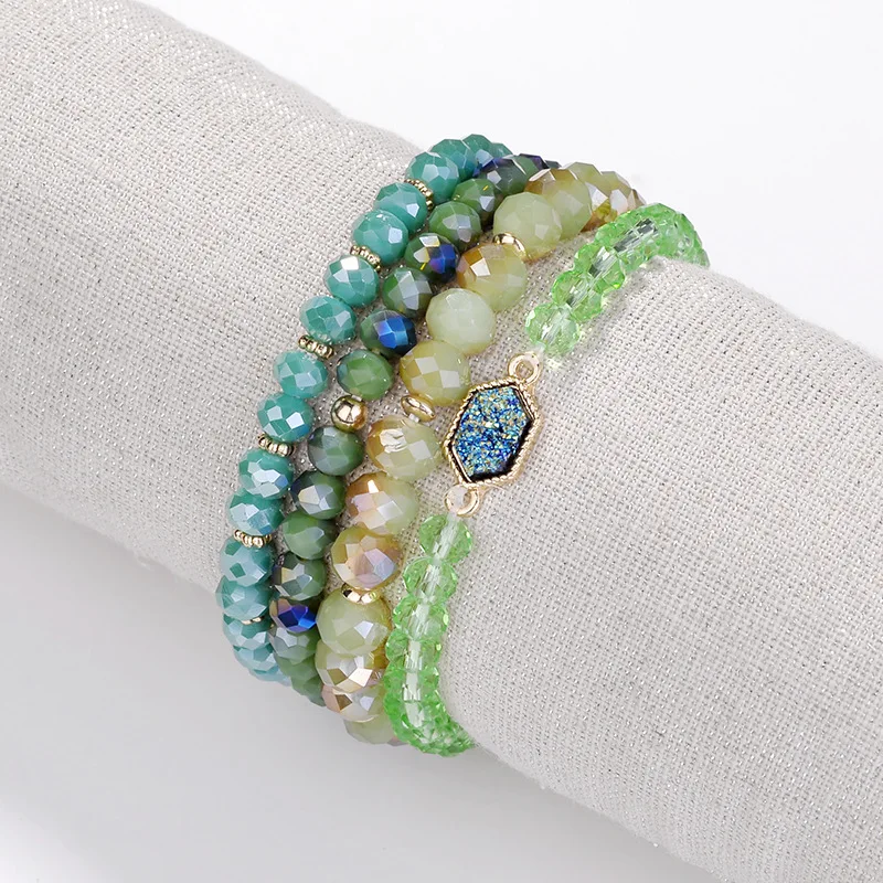 Stocks Sell Lady Crystal Bracelet Elastic Size DIY Set Style Fashion Bohemia Jewelry Fast Delivery Time Natural Stone Bracelet