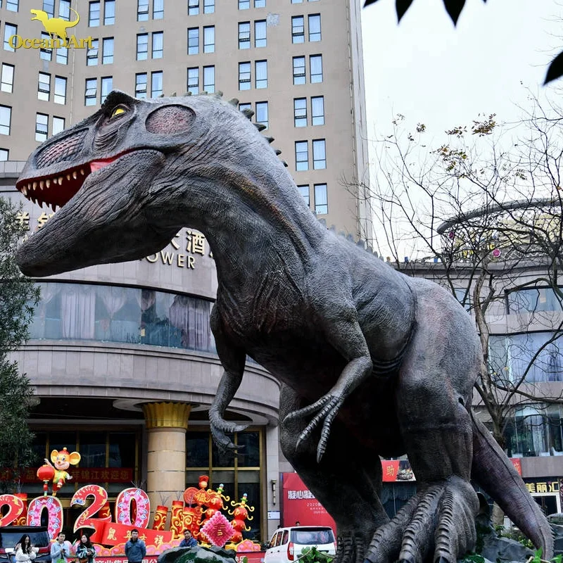 park jurassic life size animatronic t-rex dinosaur