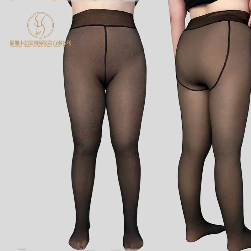 Stockings Tights Winter legs Thermal Huid Fleece Translucent Panty For Women