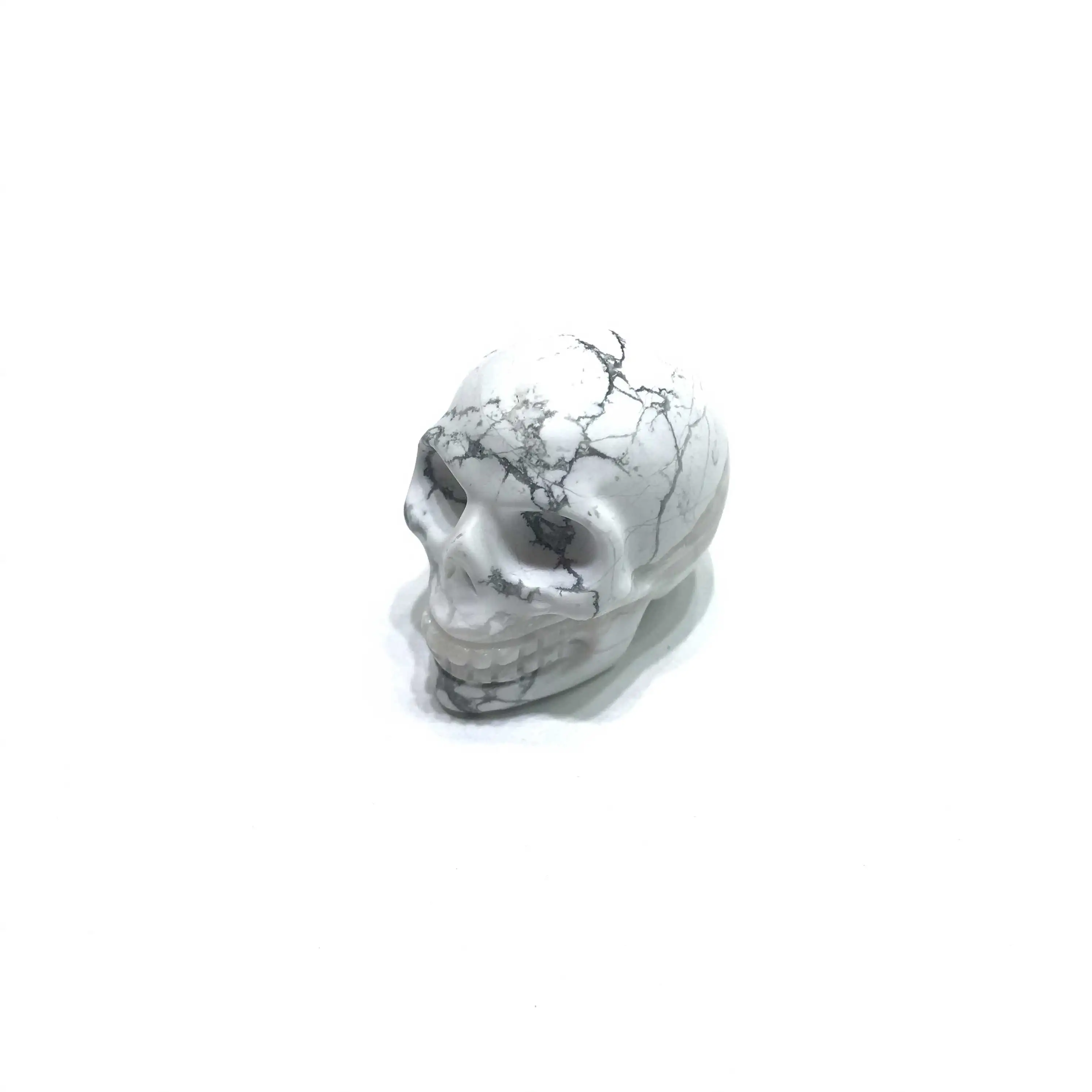 
New Natural High Quality Different Materials White Howlite Crystal Skulls For Home Decoration Sale 
