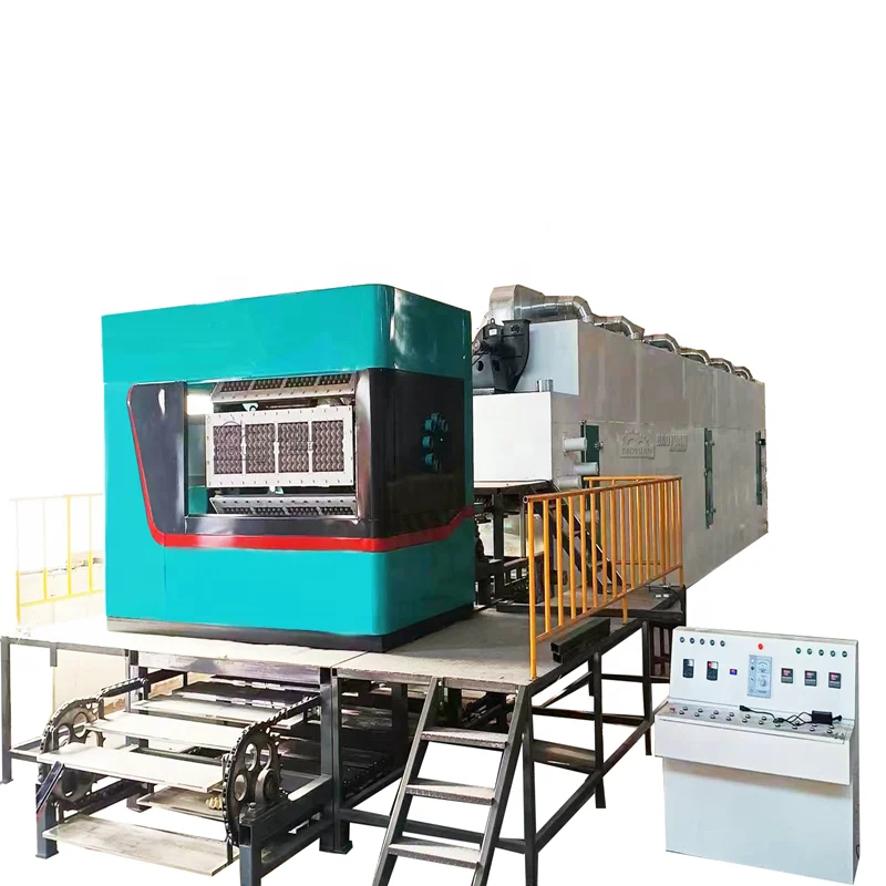 6000pcs/h Fully Automatic Pulp Paper Egg Tray Making Machine with Six Layers Metal Drying Line