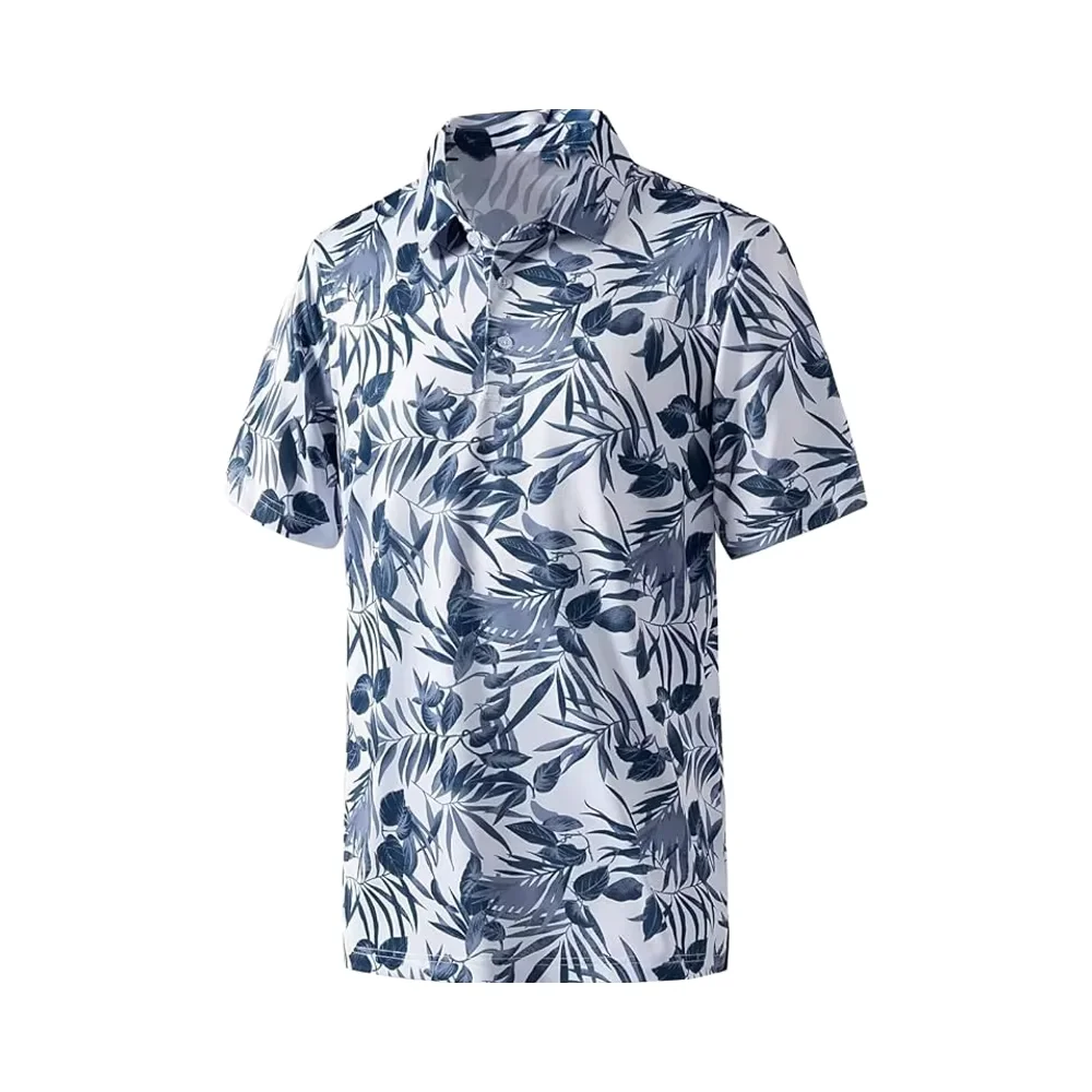 New Arrivals Wholesale Polo T Shirts UPF50+ Polyester Spandex Patterned Short Sleeve Sports Golf Shirt