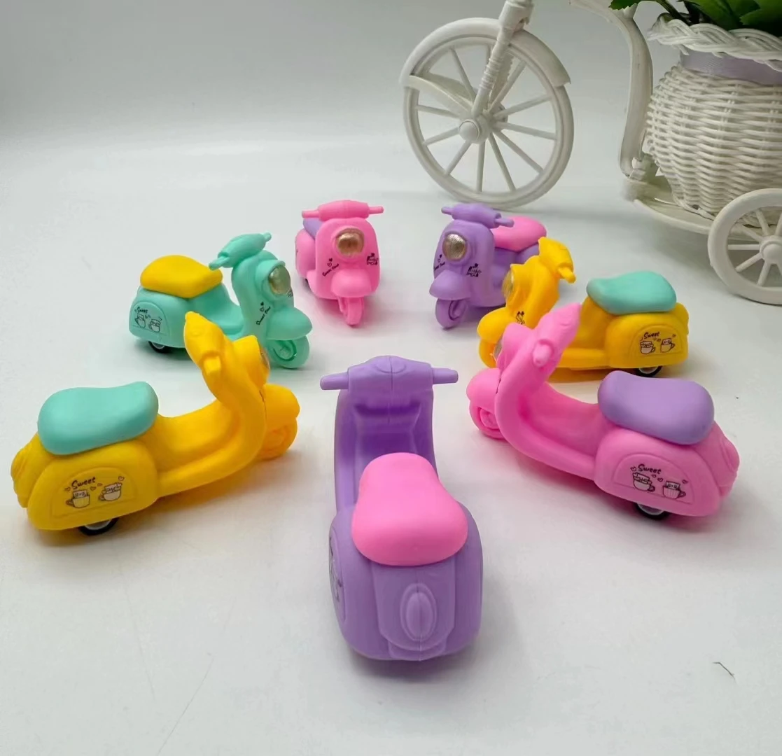 Mini Car Set Pull Back Car Motorcycle Toys Fun Toys Chinese for Kids Display Box Unisex ABS Kawasaki Motorcycle 1:64