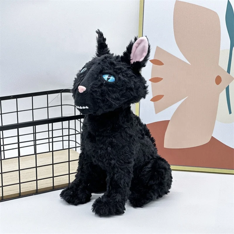 DOULUO New Design Creative Black Cat Plush Cartoon Stuffed Animal Doll Cute Coraline Cat Plush Toy