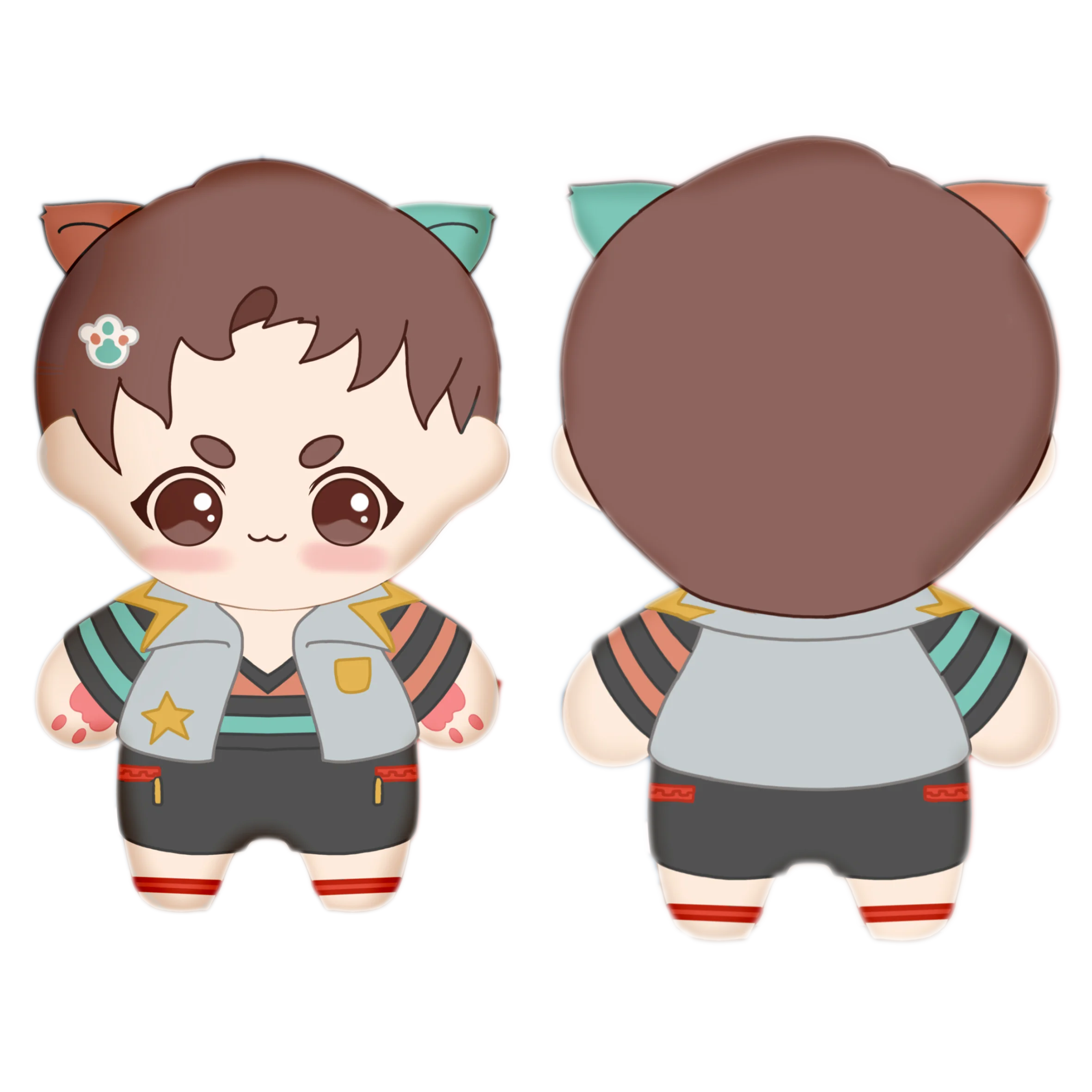 Индивидуальная кукла 20 см ручной работы плюшевая на основе дизайна художника для Игровых персонажей и фигур