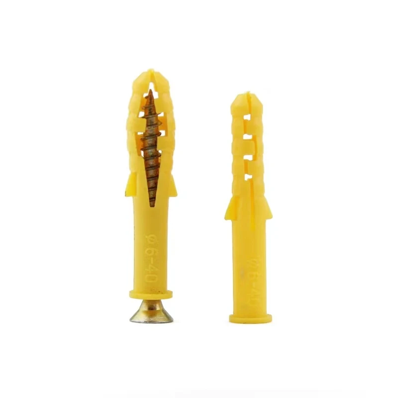 Factory direct Small yellow croaker plastic expansion tube bolt rubber plug bolt self-tapping screw set M6M8M10