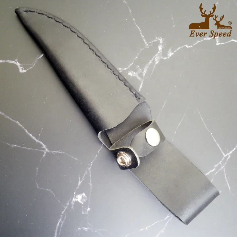 2022 Fashion design genuine leather sheath hunting knife