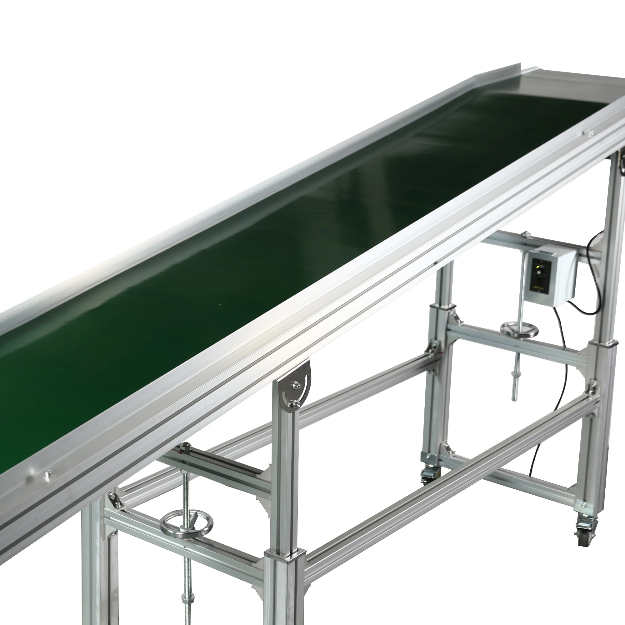 PVC green flat belt conveyor system design rubber conveyor belt for Industrial manufacturing