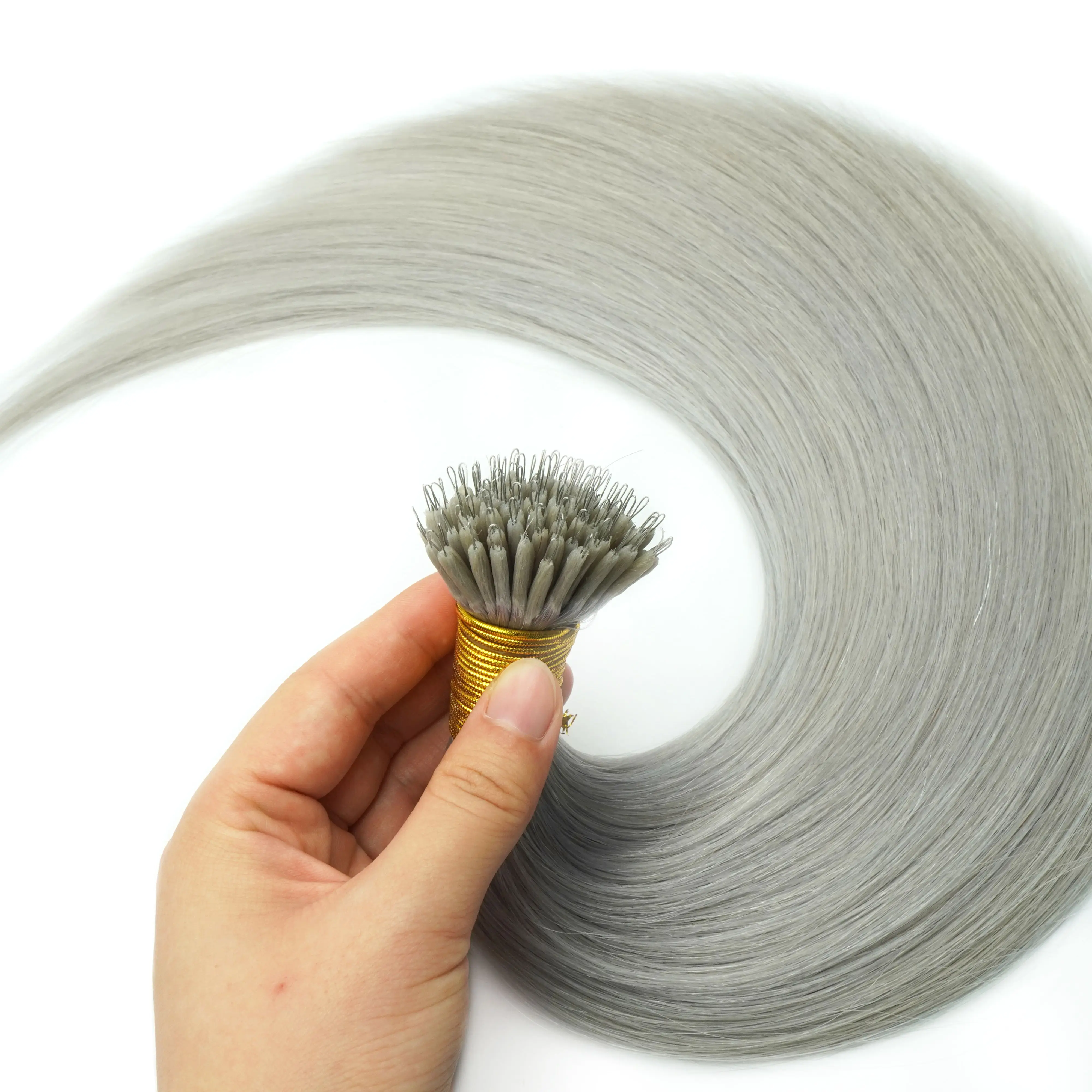 Wholesale Price 12A Top Grade Unprocessed Hair Micro Beads Nano Ring Pre Bonded Human Hair Extension