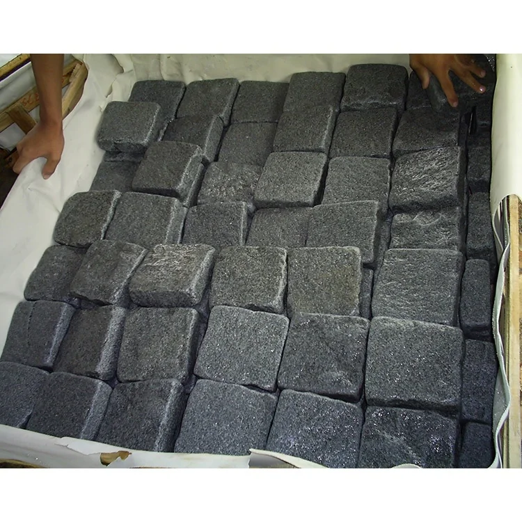 Wholesale price outdoor patio block cobblestone granite stone paver