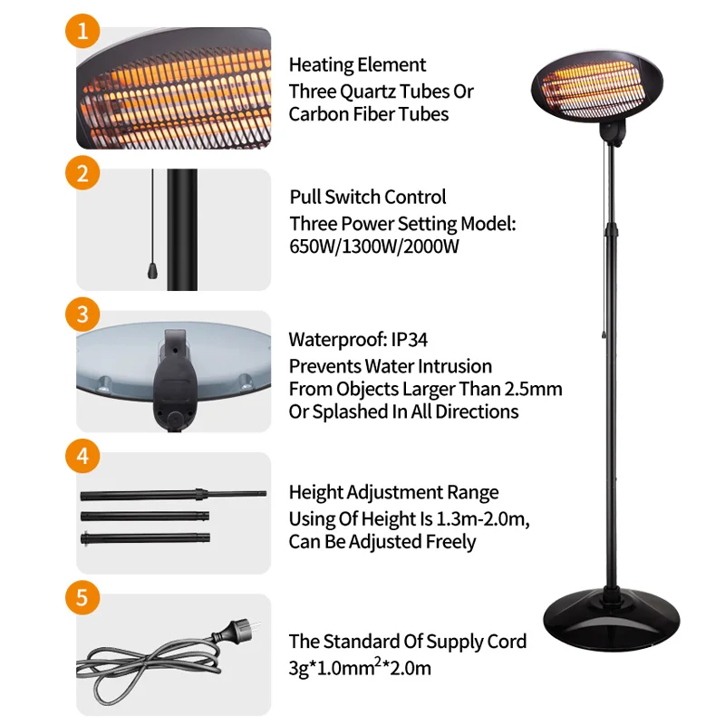 Hot Selling outdoor electric infrared patio heater
