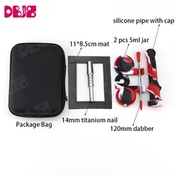 Gift Box Titanium nails Wax Smoke Collector Sleek Set Smoking Accessories Kits Honey Straw Oil Rig Smoking Pipes