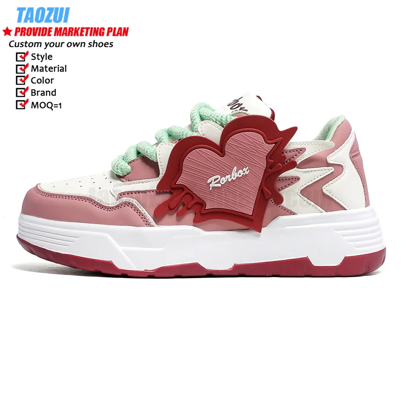 Дизайнерская оригинальная Брендовая обувь на заказ Повседневная модная с логотипом толстой подошве мужские трендовые Новые повседневные кроссовки