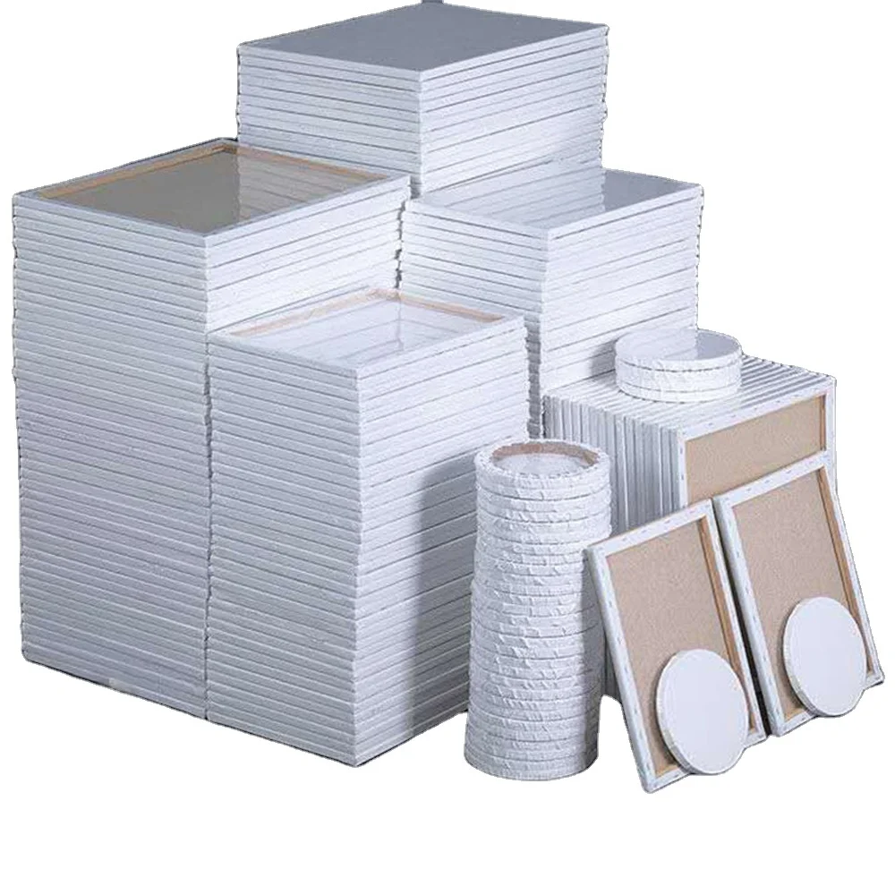 BYB wholesale stretched blank canvas 100% cotton 250gsm Customizable Size Painting Medium