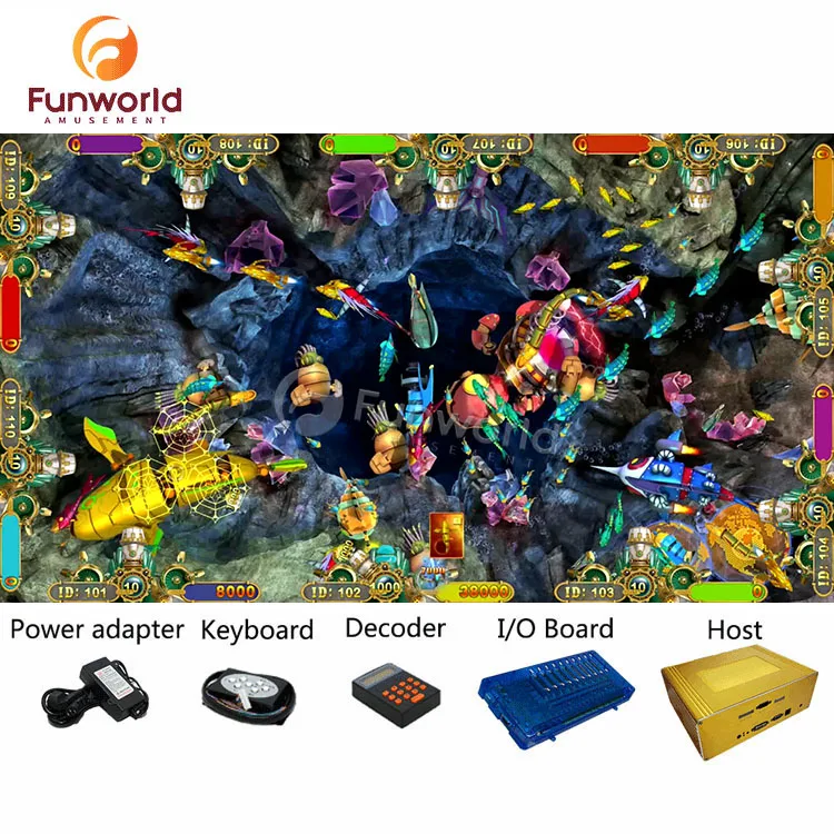 Coin Operated Games Fish Table For Sale Dragon King Fish Hunter Arcade Game Machine Panda Master Game Fishing Boat Mermaid