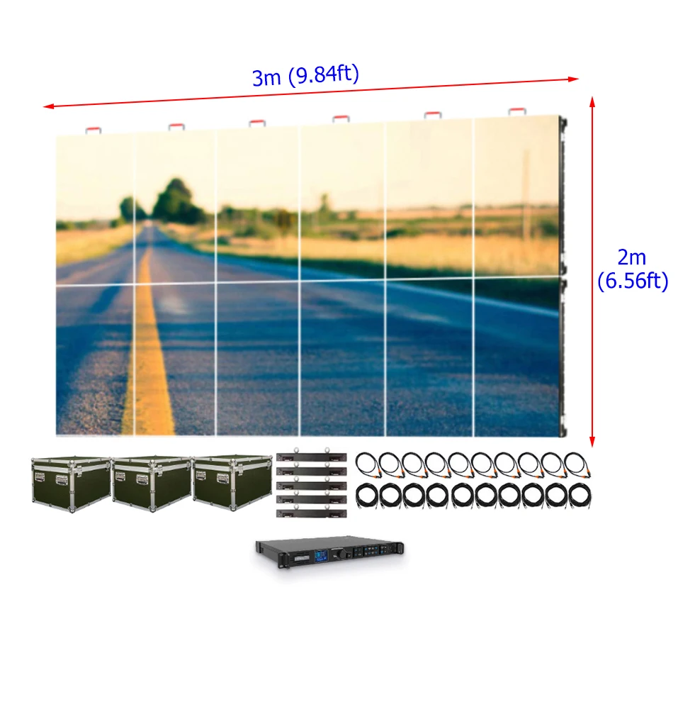 LED-3m-x-2m-Display P3.91 Indoor Rental LED Display Events Background 3.9mm LED Wall