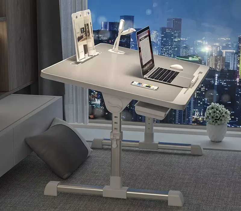 Home Dormitory Bedroom Adjustable Height and Angle Folding Notebook Laptop Computer Lazy Table Desk For Bed