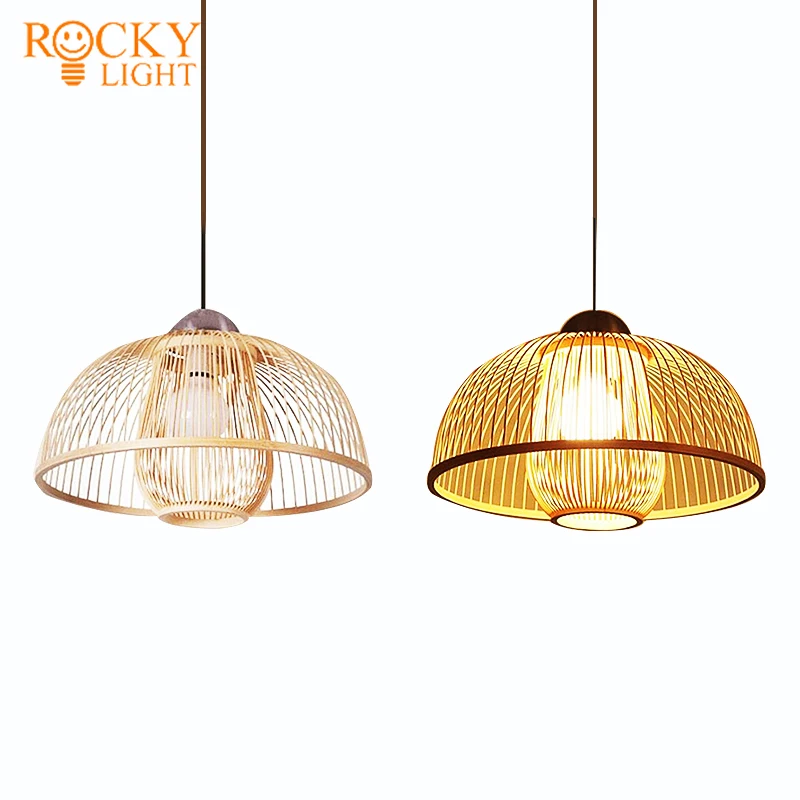 Bamboo chandelier / Bamboo chandelier Bamboo art Zen tea room Chinese restaurant Homestay lamps Japanese rattan lanterns retro w