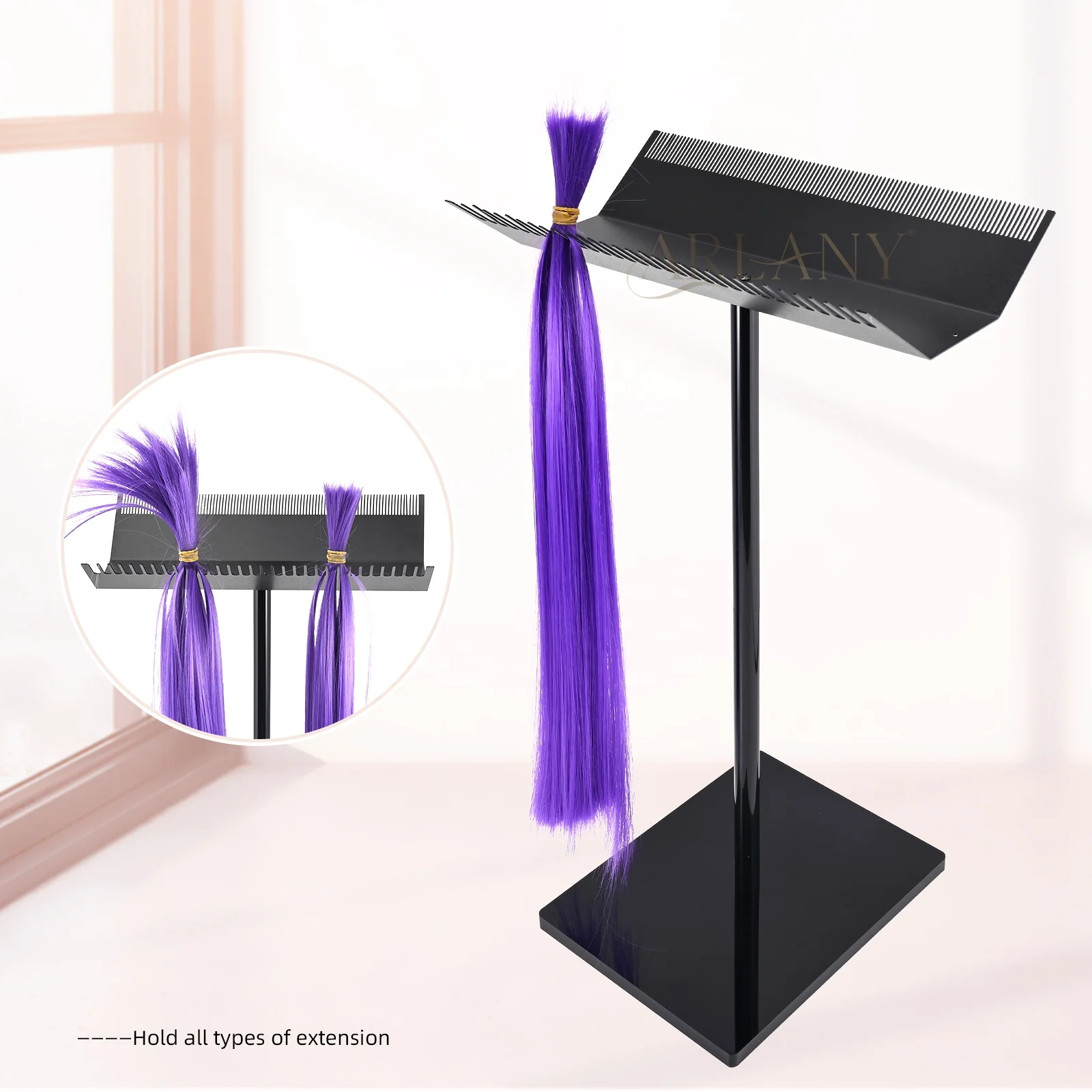 ARLANY Stainless Steel Hair Extension Holder Hair Extension Display Rack Tool for Washing Coloring Drying