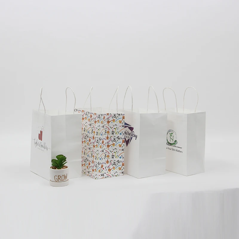 
2021 hot sale kraft paper bags with handles for Shopping Paper Bag Custom Printing Eco Friendly Recycle 