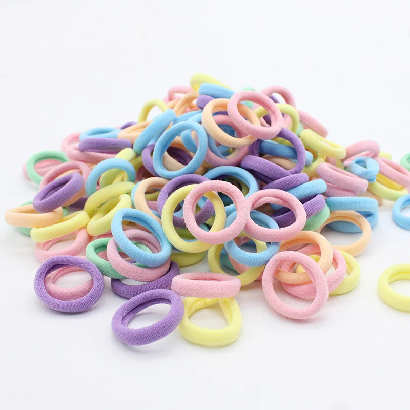 Rubber Bands Elastic Hair Bands Headband Candy Color Hair Accessories 3cm 50pcs /bag