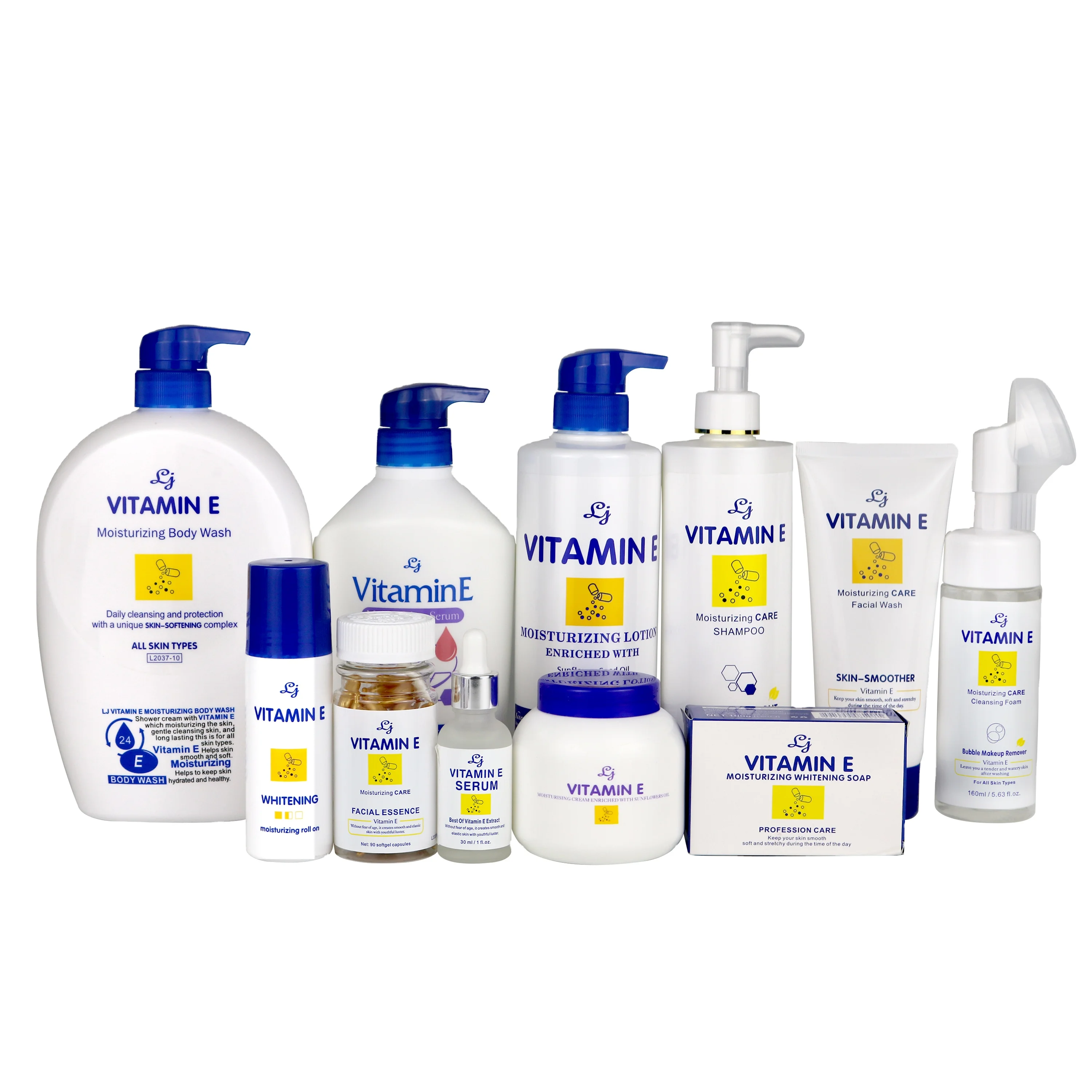 Hot Selling Vitamin e Hair Product And Facial Product And Body Product Set